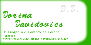 dorina davidovics business card